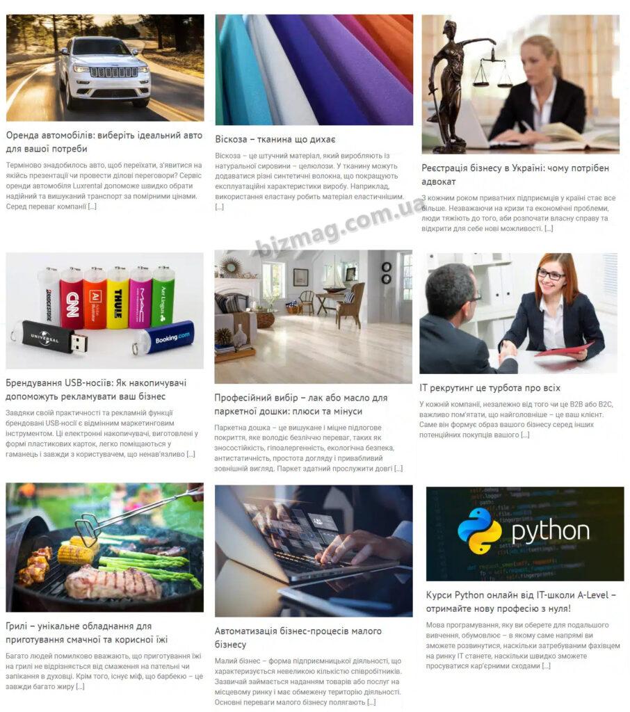 Промо публікація, анонс. Рекламна стаття, матеріал -bizmag-com-ua